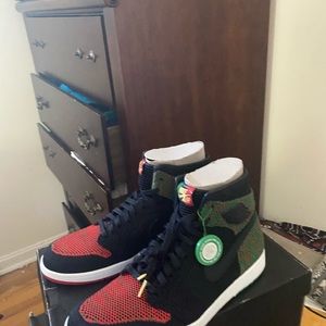 Size 10.5 BHM AJ 1’s